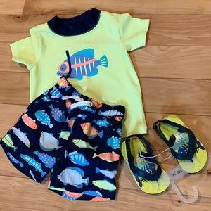 Carter’s swim 12m with flip flops
